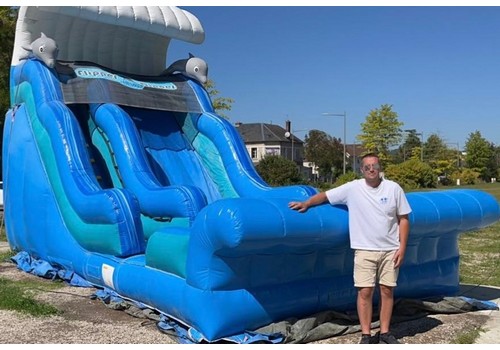 toboggan dauphin jeu gonflable picardie