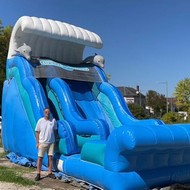 Toboggan Dauphin Aquatique jeu gonflable