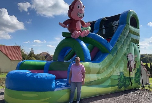 toboggan singe jeu gonflable picardie